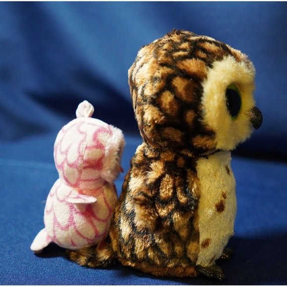 TY Beanie Babies Owls Lot of 2 Pinky‎ and Sammy No Issues - Picture 4 of 7
